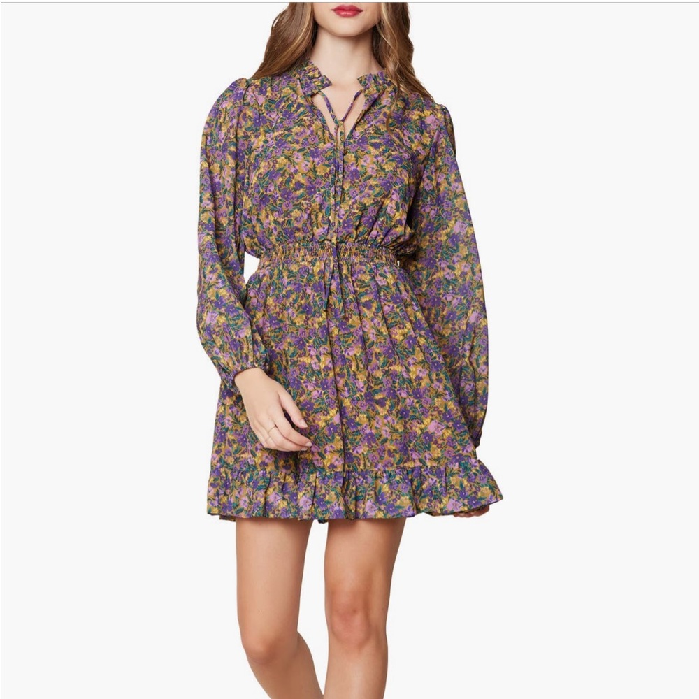 Lost + Wander Purple Floral Dress